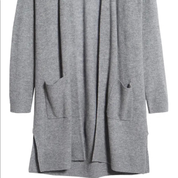 :HALOGEN: Rib Knit Wool & Cashmere Cardigan - Picture 3 of 8